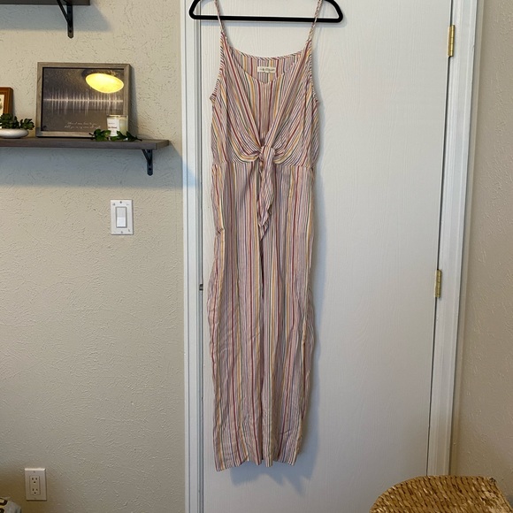 Lou & Grey Striped Tie Waist Jumpsuit NWOT - Picture 4 of 8
